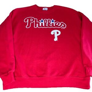 Vintage Majestic Philadelphia Phillies Crewneck Sweatshirt 50-50